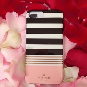 New Kate Spade Case 8 P 7 P 6S P 6 P pink stripe